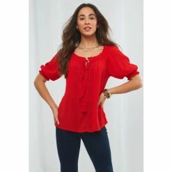 Joe Browns Red Beautiful Boho Top