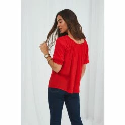 Joe Browns Red Beautiful Boho Top -Joe Browns shop unnamed file 1013