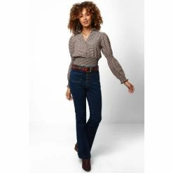 Joe Browns Brown Stylish Check Blouse