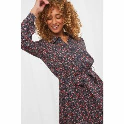 Joe Browns Black Vintage Balloon Sleeve Ditsy Floral Shirt Dress -Joe Browns shop unnamed file 104