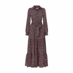 Joe Browns Black Vintage Balloon Sleeve Ditsy Floral Shirt Dress -Joe Browns shop unnamed file 106
