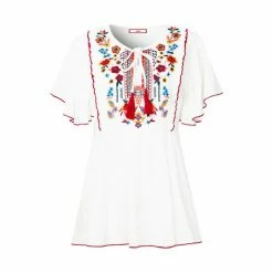 Joe Browns White Beautifully Embroidered Boho Top -Joe Browns shop unnamed file 1067