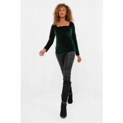 Joe Browns Green Marylin Velour Top -Joe Browns shop unnamed file 1094