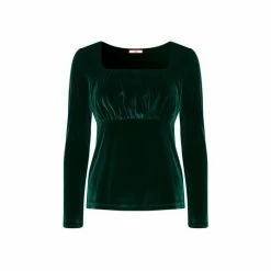 Joe Browns Green Marylin Velour Top -Joe Browns shop unnamed file 1097