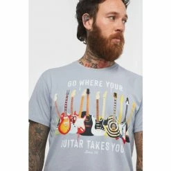 Joe Browns Grey Where Guitars Take You Graphic Print T Shirt -Joe Browns shop unnamed file 1108