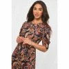 Joe Browns Blue Round Neck Paisley Swirls Dress