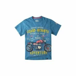Joe Browns Blue Motorbike Racing Adventure Graphic Print T-Shirt -Joe Browns shop unnamed file 1170