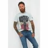 Joe Browns Grey Outlaw Motorbike Graphic Print T Shirt