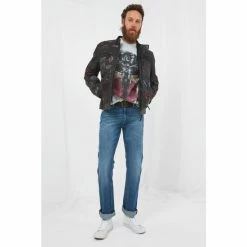 Joe Browns Grey Outlaw Motorbike Graphic Print T Shirt -Joe Browns shop unnamed file 1173