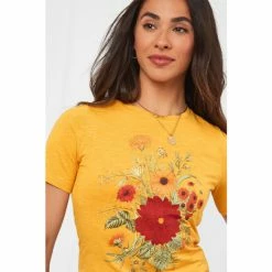 Joe Browns Yellow Autumnal Florals T-Shirt -Joe Browns shop unnamed file 1180