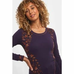 Joe Browns Purple Asymmetric Mix It Up Floral Top -Joe Browns shop unnamed file 1190