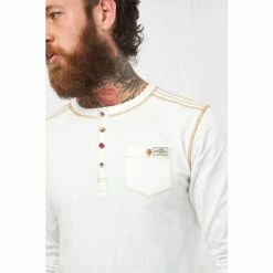 Joe Browns Cream Classic Long Sleeve Henley Top -Joe Browns shop unnamed file 1197