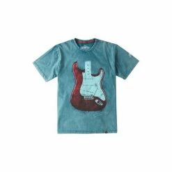 Joe Browns Blue Sketched Guitar Print Acid Wash Graphic T-Shirt -Joe Browns shop unnamed file 1211