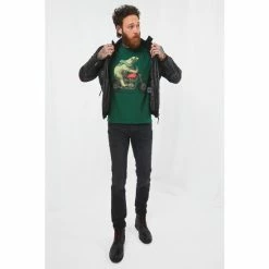 Joe Browns Green Bear On A Motorbike Graphic Print T Shirt