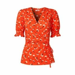 Joe Browns Red Flirty Florals Wrap Top -Joe Browns shop unnamed file 1232