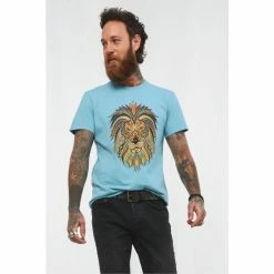 Joe Browns Blue Geometric Lion Graphic Print T-Shirt