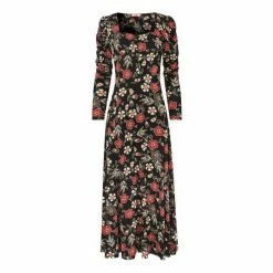 Joe Browns Black Sophisticated Square Neck Floral Dress -Joe Browns shop unnamed file 127