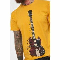 Joe Browns Gold Butterfly Guitar Graphic Print T-Shirt -Joe Browns shop unnamed file 1274