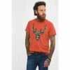 Joe Browns Orange Geometric Stag Graphic Print T-Shirt