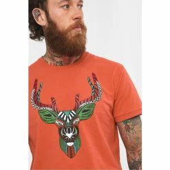 Joe Browns Orange Geometric Stag Graphic Print T-Shirt -Joe Browns shop unnamed file 1280