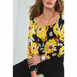 Joe Browns Black Devine Daisy Top -Joe Browns shop unnamed file 1307
