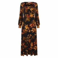 Joe Browns Black Glorious Golden Leaves Dress -Joe Browns shop unnamed file 133