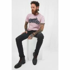Joe Browns Pink Sketched Motorbike Graphic Print T-Shirt -Joe Browns shop unnamed file 1337