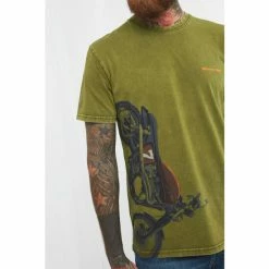 Joe Browns Green Classic Motorbike Off Centre Graphic Print T-Shirt -Joe Browns shop unnamed file 1345