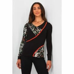 Joe Browns Black Mix And Match Floral Patchwork Top
