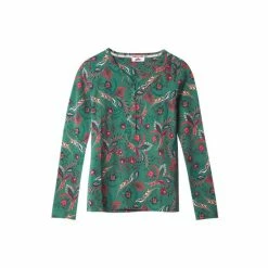 Joe Browns Green Button Up Floral Print Top -Joe Browns shop unnamed file 1378