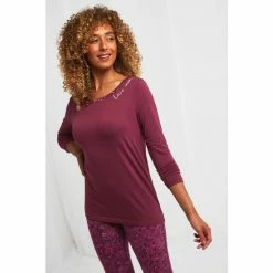 Joe Browns Purple Comfy Cross Back Yoga Top -Joe Browns shop unnamed file 1382