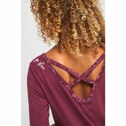 Joe Browns Purple Comfy Cross Back Yoga Top -Joe Browns shop unnamed file 1384