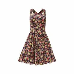 Joe Browns Black Mixed Florals Pinafore Dress -Joe Browns shop unnamed file 139
