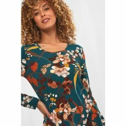 Joe Browns Green Asymmetric Floral Willow Tree Tunic -Joe Browns shop unnamed file 1430