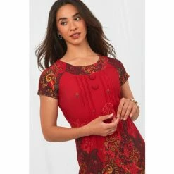 Joe Browns Red Paisley Floral Border Print Style Tunic -Joe Browns shop unnamed file 1492