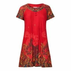 Joe Browns Red Paisley Floral Border Print Style Tunic -Joe Browns shop unnamed file 1493