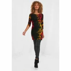 Joe Browns Red Standout Abstract Swirls Tunic