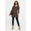 Joe Browns Black Floral Print Tunic