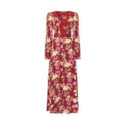 Joe Browns Red Maxi Button Through Floral Boho Dress -Joe Browns shop unnamed file 155