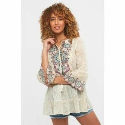 Joe Browns Cream Stunning Embroidered Tunic