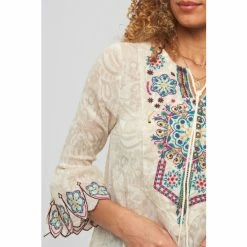 Joe Browns Cream Stunning Embroidered Tunic -Joe Browns shop unnamed file 1554