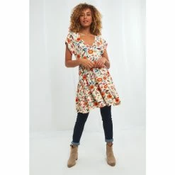 Joe Browns Cream Happy Days Floral Tunic Top