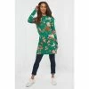 Joe Browns Green Bright And Bold Heron And Florals Bird Print Tunic