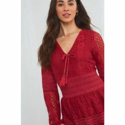 Joe Browns Red Lovely Lace Boho Tunic -Joe Browns shop unnamed file 1657