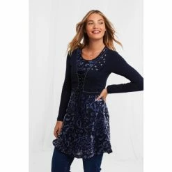 Joe Browns Blue Feeling Festive Devore Tunic -Joe Browns shop unnamed file 1689
