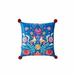 Joe Browns Black Floral Fox Pom Pom Cushion -Joe Browns shop unnamed file 1772