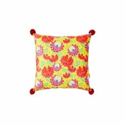 Joe Browns Black Floral Fox Pom Pom Cushion -Joe Browns shop unnamed file 1773