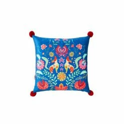 Joe Browns Black Floral Fox Pom Pom Cushion -Joe Browns shop unnamed file 1774