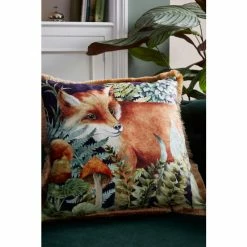 Joe Browns Black Floral Woodland Fox Cushion