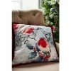 Joe Browns Black Fabulous Festive Robin Reversible Cushion